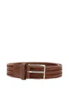 Athison Woven Pin-buckle Belt In Brown