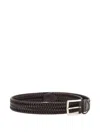 Athison Woven Pin-buckle Belt In Brown
