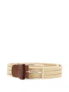 Athison Woven Pin-buckle Belt In Neutral