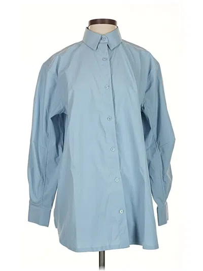 Pre-owned Athleta 3/4 Sleeve Blouse In Blue