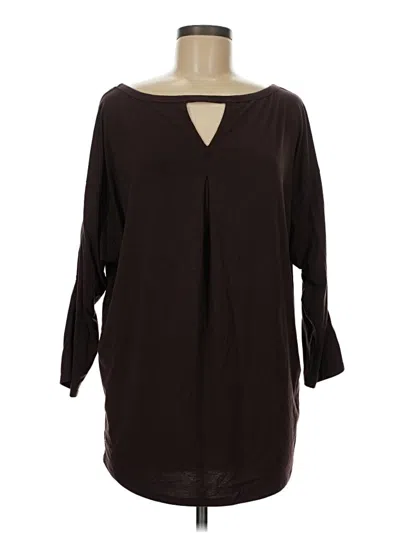 Pre-owned Athleta 3/4 Sleeve Blouse In Brown