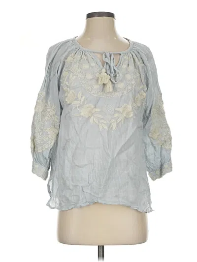 Pre-owned Athleta 3/4 Sleeve Blouse In Gray