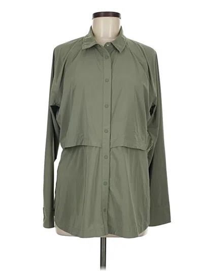 Pre-owned Athleta 3/4 Sleeve Blouse In Green