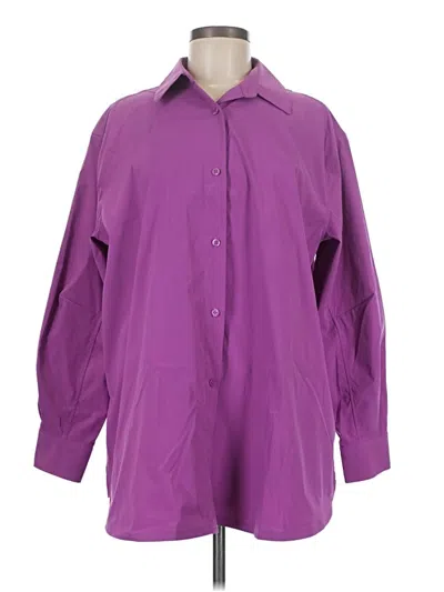 Pre-owned Athleta 3/4 Sleeve Blouse In Purple