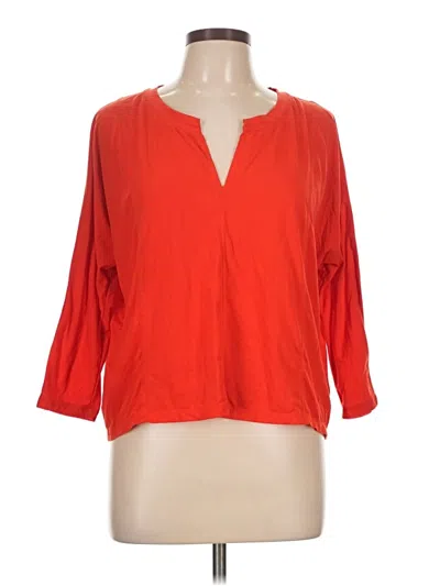 Pre-owned Athleta 3/4 Sleeve Blouse In Red
