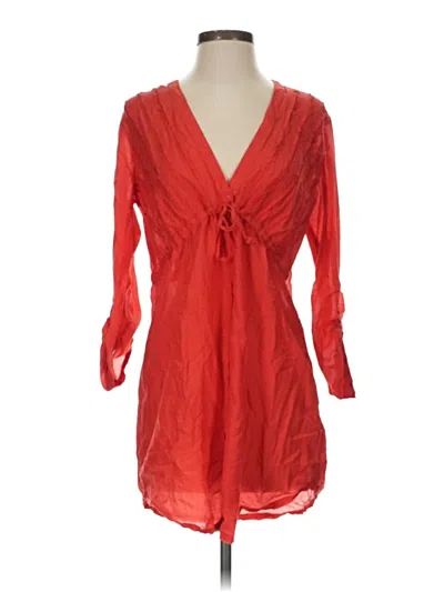Pre-owned Athleta 3/4 Sleeve Blouse In Red