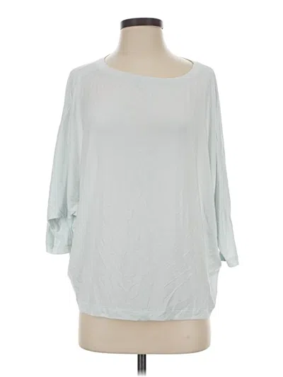 Pre-owned Athleta 3/4 Sleeve Blouse In Silver