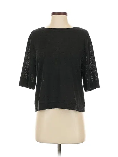 Pre-owned Athleta 3/4 Sleeve T-shirt In Black