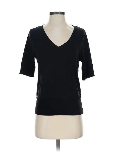 Pre-owned Athleta 3/4 Sleeve T-shirt In Black
