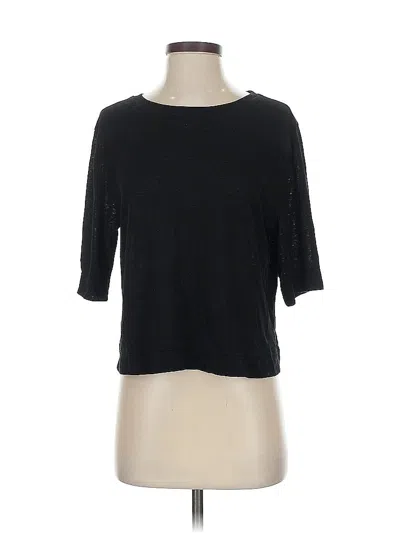 Pre-owned Athleta 3/4 Sleeve T-shirt In Black