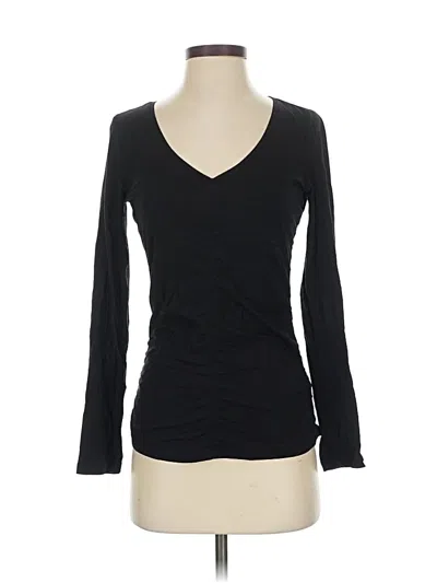 Pre-owned Athleta 3/4 Sleeve T-shirt In Black