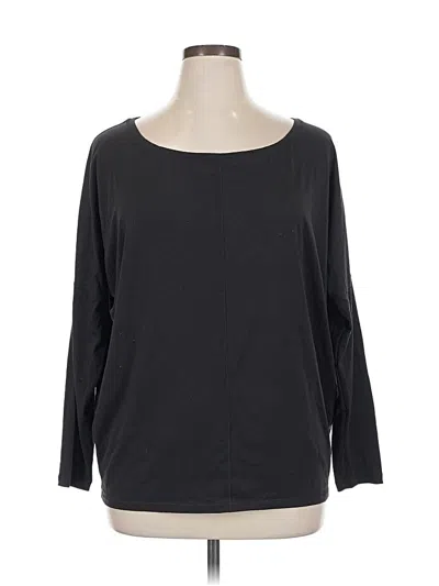 Pre-owned Athleta 3/4 Sleeve T-shirt In Black