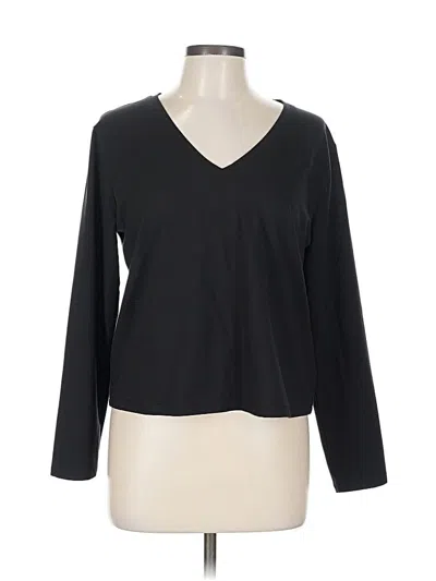 Pre-owned Athleta 3/4 Sleeve T-shirt In Black