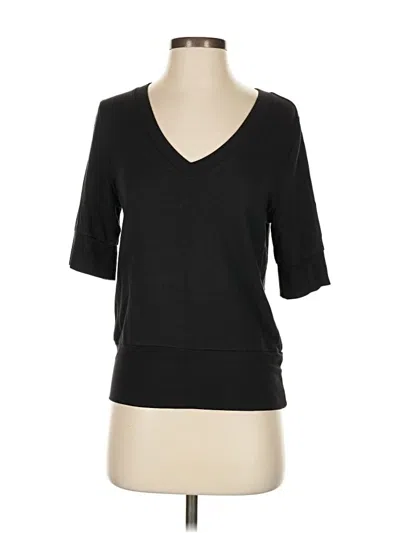 Pre-owned Athleta 3/4 Sleeve T-shirt In Black