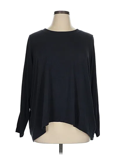 Pre-owned Athleta 3/4 Sleeve T-shirt In Black