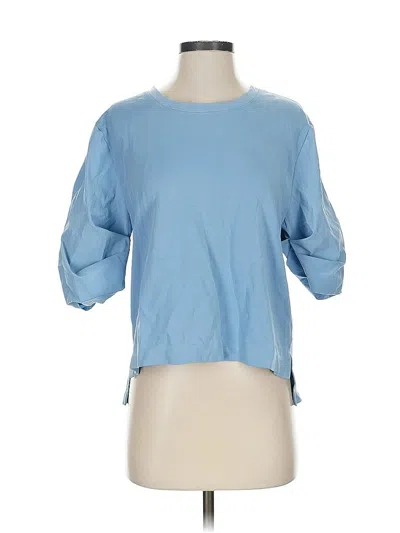 Pre-owned Athleta 3/4 Sleeve T-shirt In Blue