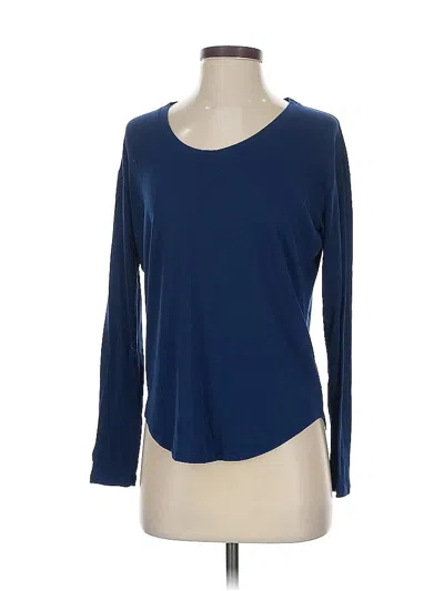 Pre-owned Athleta 3/4 Sleeve T-shirt In Blue