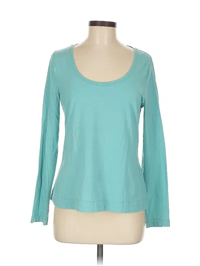 Pre-owned Athleta 3/4 Sleeve T-shirt In Blue