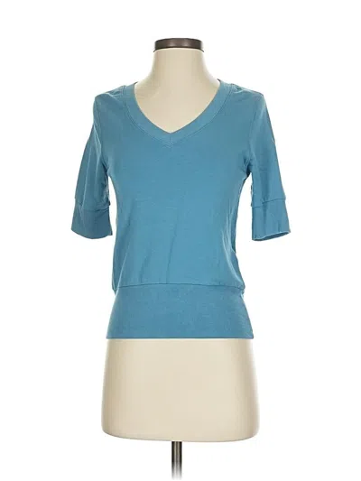 Pre-owned Athleta 3/4 Sleeve T-shirt In Blue