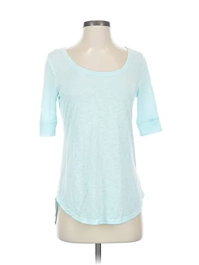 Pre-owned Athleta 3/4 Sleeve T-shirt In Blue