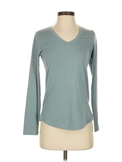 Pre-owned Athleta 3/4 Sleeve T-shirt In Blue