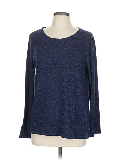 Pre-owned Athleta 3/4 Sleeve T-shirt In Blue
