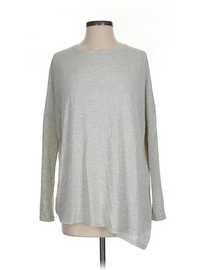 Pre-owned Athleta 3/4 Sleeve T-shirt In Gray