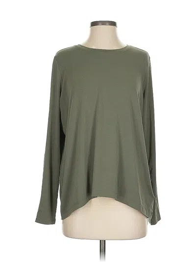 Pre-owned Athleta 3/4 Sleeve T-shirt In Green