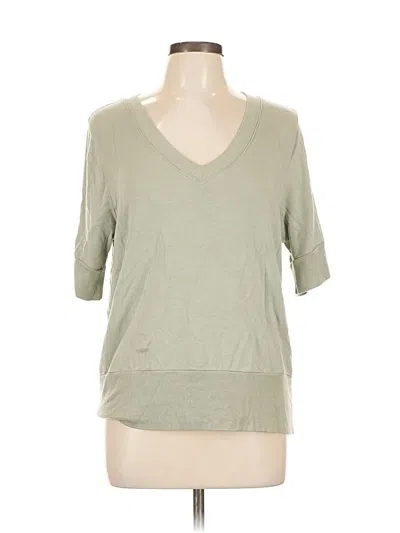 Pre-owned Athleta 3/4 Sleeve T-shirt In Green
