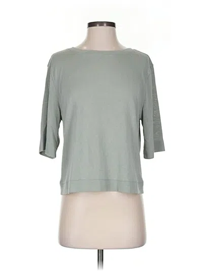 Pre-owned Athleta 3/4 Sleeve T-shirt In Green