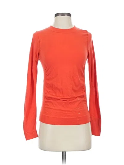 Pre-owned Athleta 3/4 Sleeve T-shirt In Orange