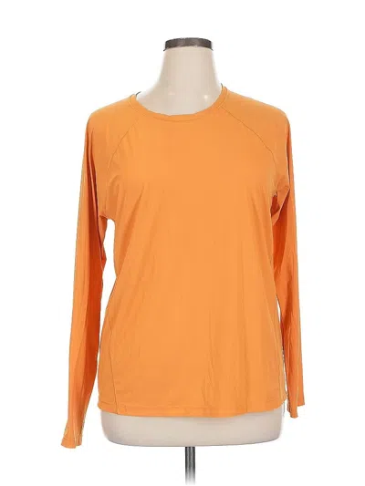 Pre-owned Athleta 3/4 Sleeve T-shirt In Orange
