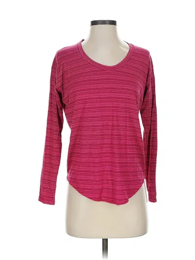 Pre-owned Athleta 3/4 Sleeve T-shirt In Pink