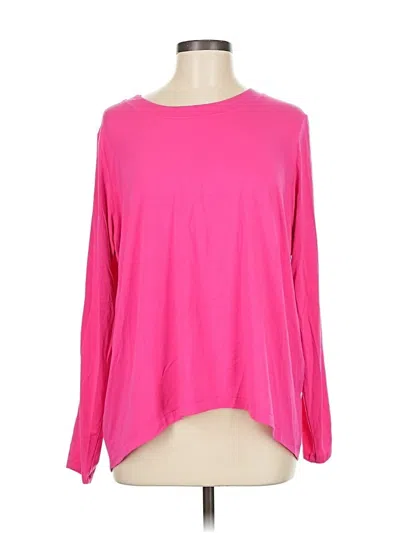 Pre-owned Athleta 3/4 Sleeve T-shirt In Pink