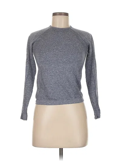 Pre-owned Athleta 3/4 Sleeve T-shirt In Purple