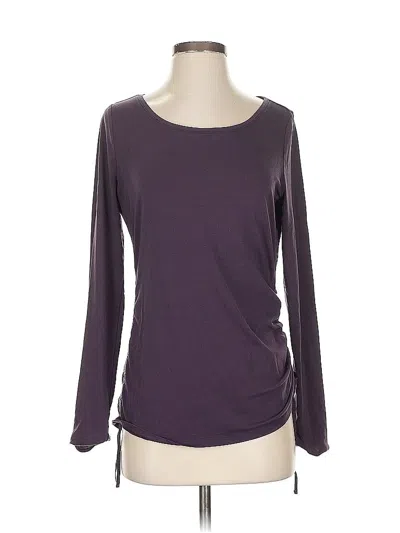 Pre-owned Athleta 3/4 Sleeve T-shirt In Purple