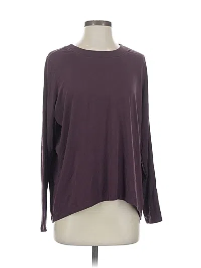 Pre-owned Athleta 3/4 Sleeve T-shirt In Purple