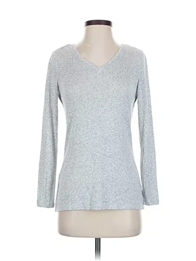 Pre-owned Athleta 3/4 Sleeve T-shirt In Silver