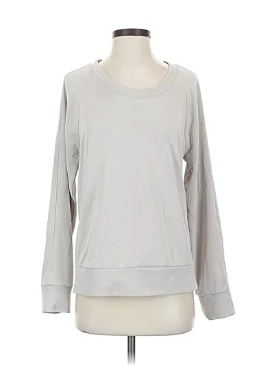 Pre-owned Athleta 3/4 Sleeve T-shirt In Silver