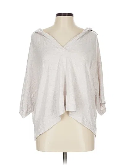 Pre-owned Athleta 3/4 Sleeve T-shirt In Silver