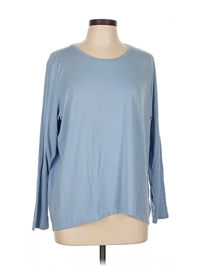Pre-owned Athleta 3/4 Sleeve Top Blue Boatneck Tops