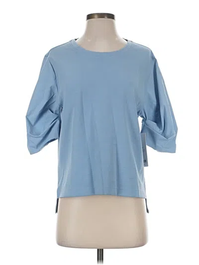 Athleta 3/4 Sleeve Top Blue Boatneck Tops