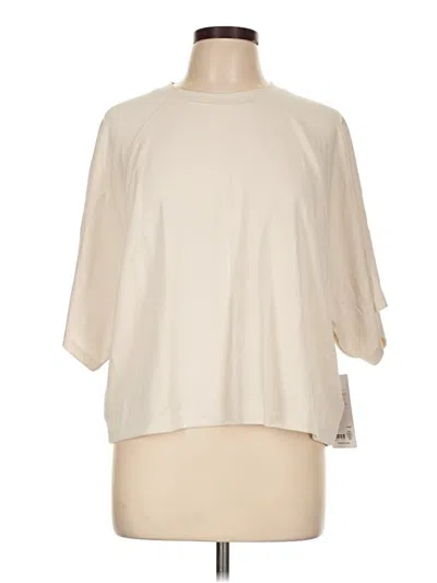 Athleta 3/4 Sleeve Top Ivory Boatneck Tops