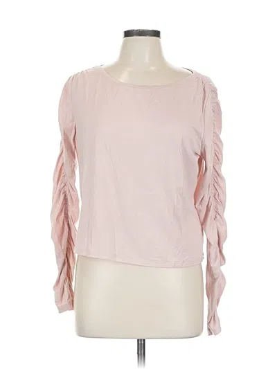 Pre-owned Athleta 3/4 Sleeve Top Pink One Shoulder Neckline Tops