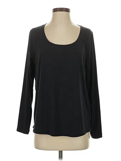 Pre-owned Athleta 3/4 Sleeve T-shirt In Black