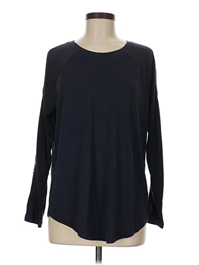 Pre-owned Athleta 3/4 Sleeve T-shirt In Black