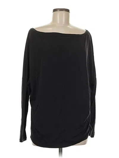 Pre-owned Athleta 3/4 Sleeve T-shirt In Black
