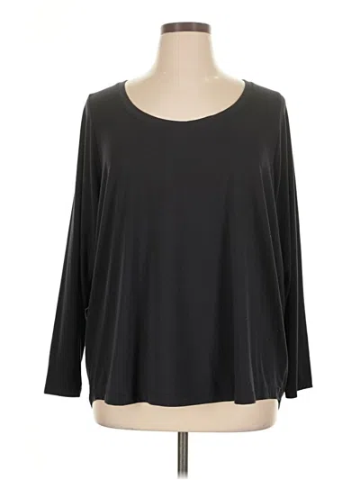Pre-owned Athleta 3/4 Sleeve T-shirt In Black