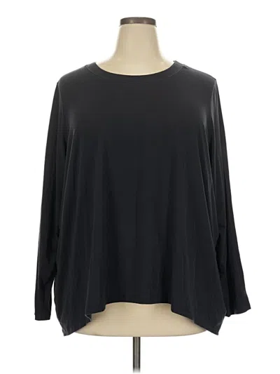Pre-owned Athleta 3/4 Sleeve T-shirt In Black
