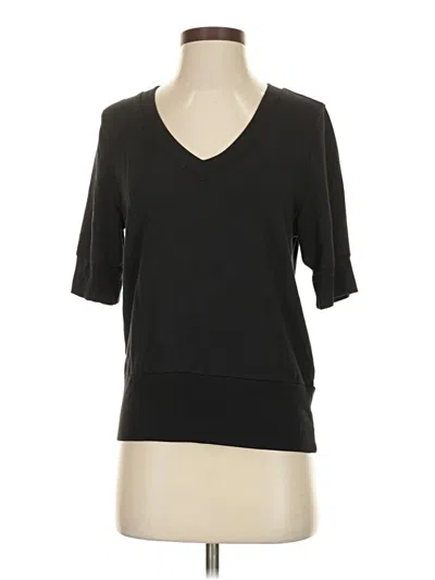 Pre-owned Athleta 3/4 Sleeve T-shirt In Black